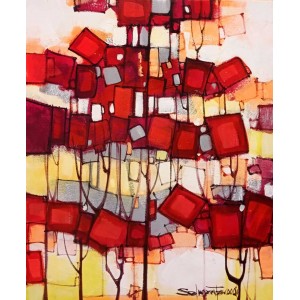 Salman Farooqi, 16 x 20 Inch, Acrylic on Canvas, Cityscape Painting, AC-SF-640
